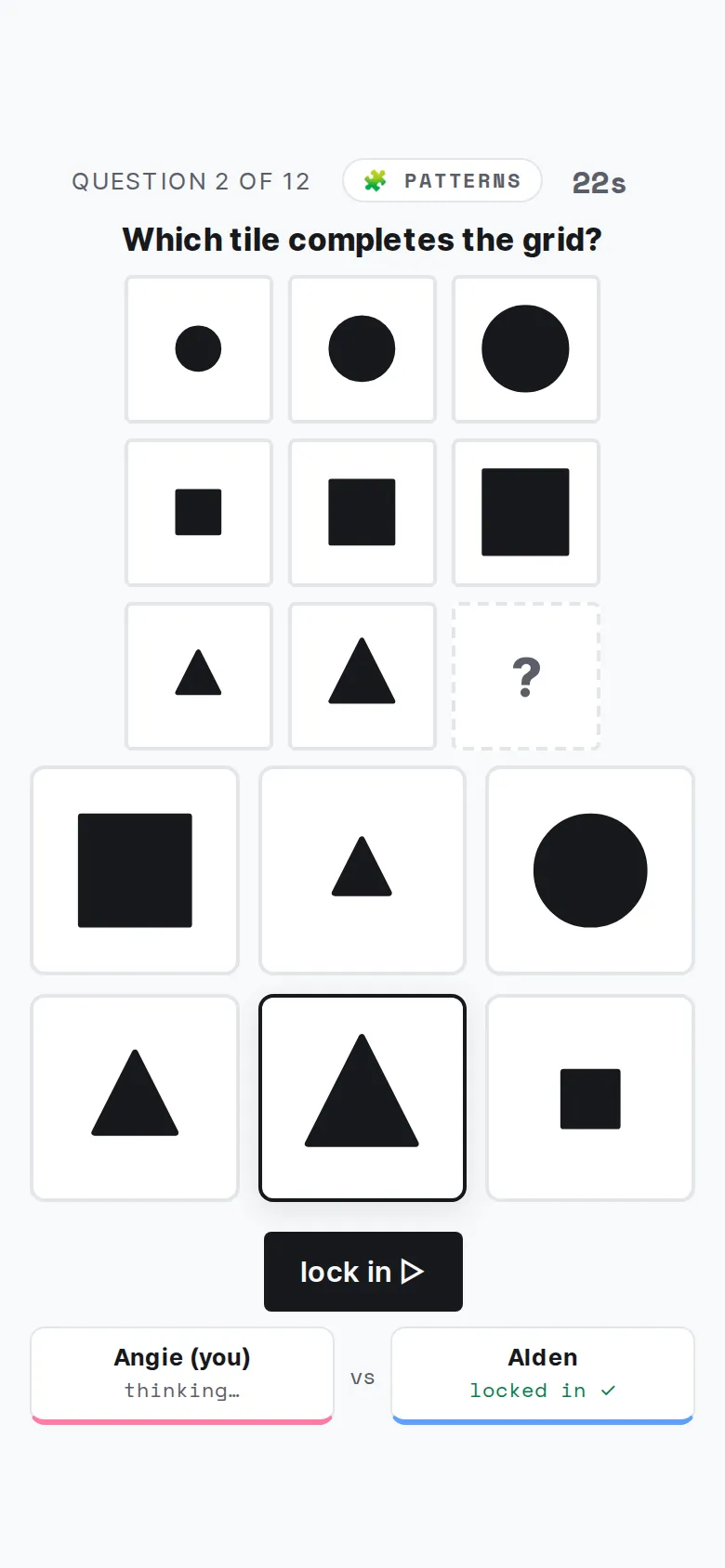 IQ Duel on a phone